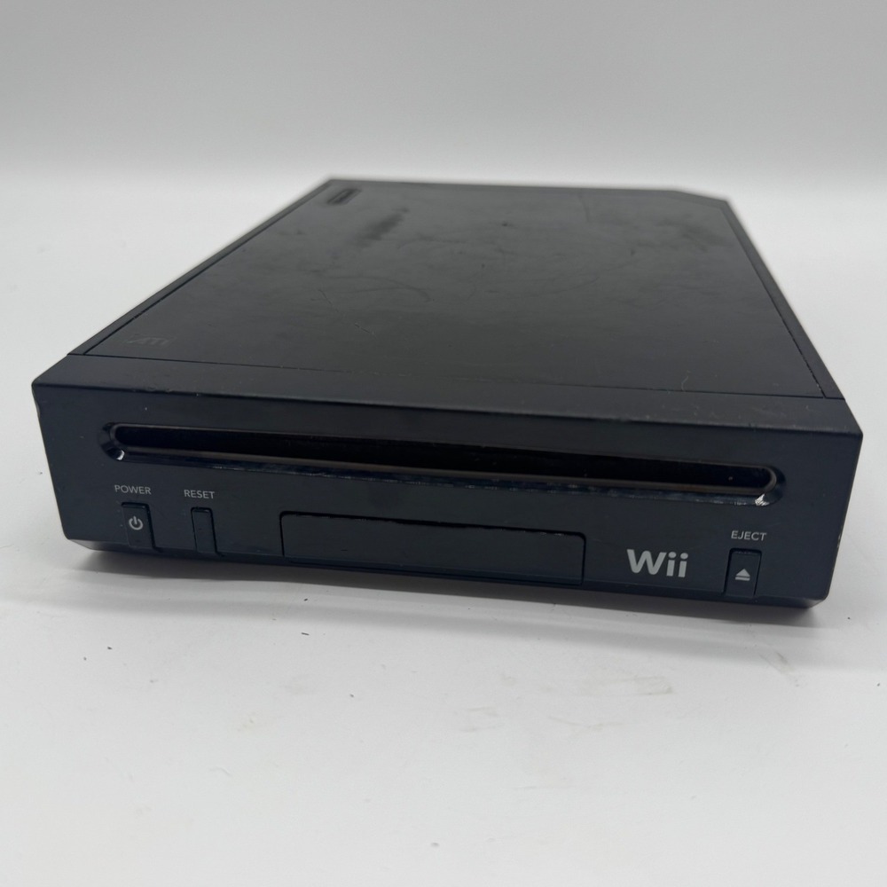Nintendo Wii Console Black RVL-101 Untested For Parts Repair Only